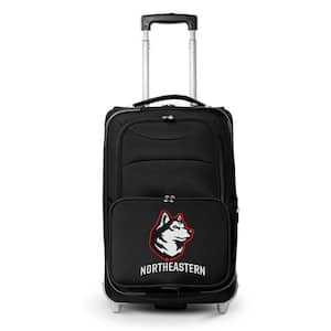 NCAA Northeastern 21 in. Black Carry-On Rolling Softside Suitcase