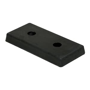 2 in. x 18 in. x 8 in. Rectangle Molded Rubber Bumper