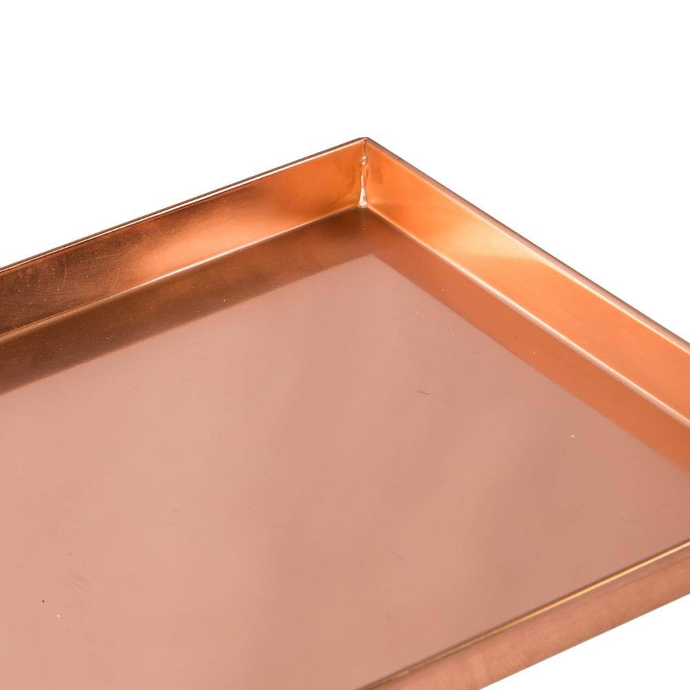Square Copper Plated Stainless Steel Decorative Tray