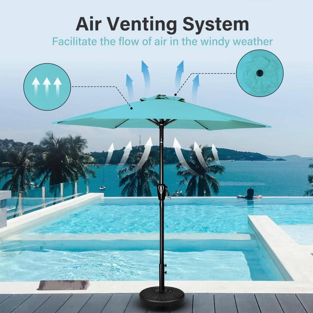 7 .5 ft. outdoor patio table market umbrella, 7 .5 ft. high matte pole exte