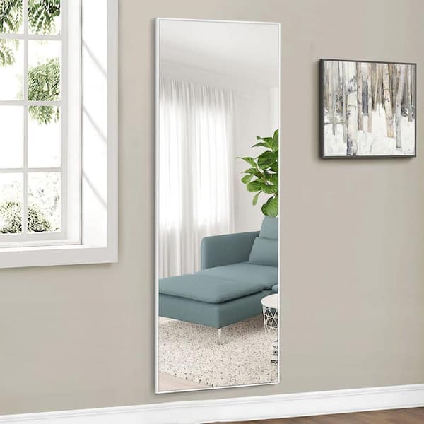 HomeRoots 21.3 in. W x 64.2 in. H Classic Rectangle Framed Clear Vanity Mirror