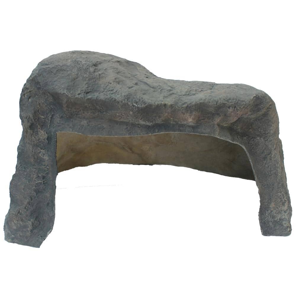 Artificial Rock Cover – Weather-Resistant Fiberglass Garden Landscape Utility Concealer Slate Gray Finish, Cave price history on PriceWatchPro