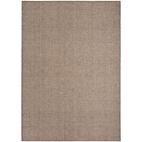 Nourison Tulum Brown 5 ft. x 7 ft. All-Over Design Contemporary Area Rug