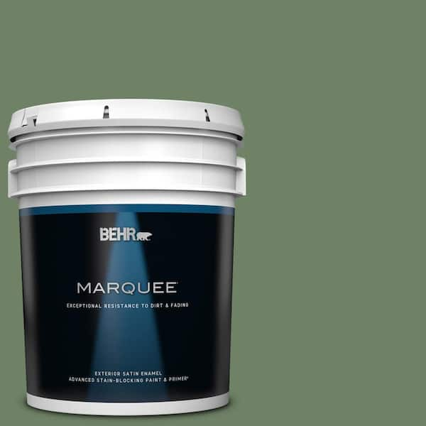 BEHR MARQUEE 5 gal. #S390-6 Cliffside Park Satin Enamel Exterior Paint & Primer