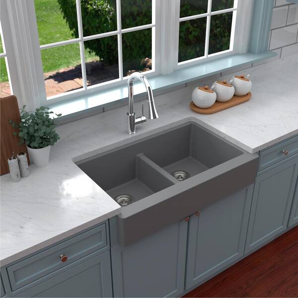 double bowl farmhouse sink