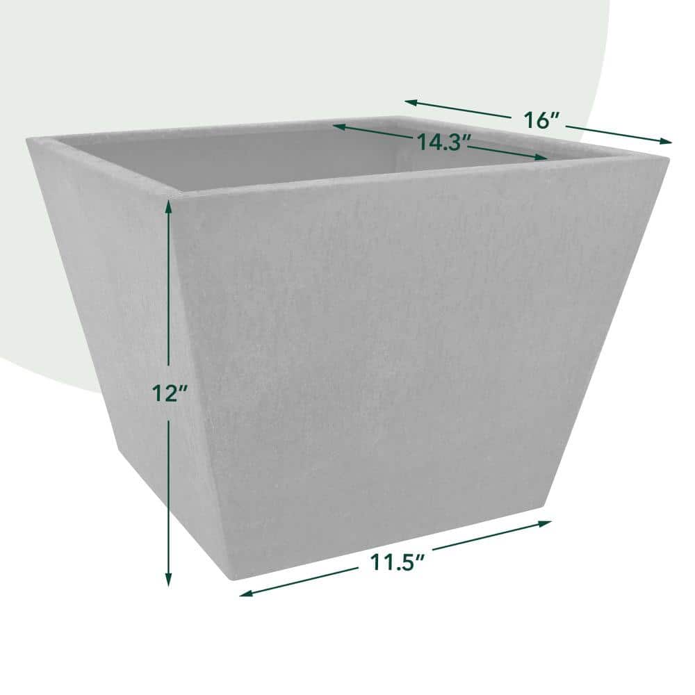 Large Weathered Corten Steel Square Planter