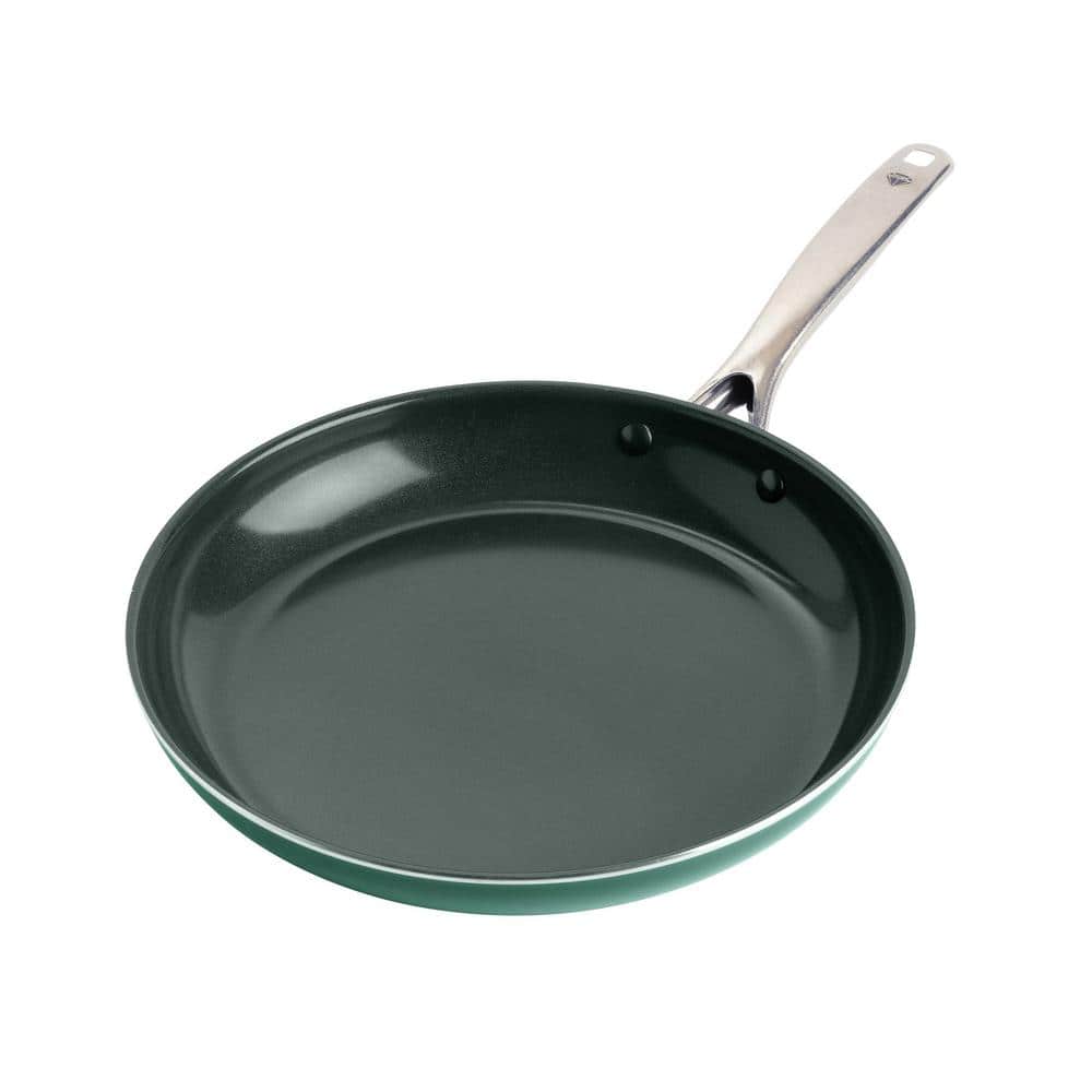 12 in. Aluminum Diamond Infused Toxin-Free Nonstick Hard Coating Non-Induct