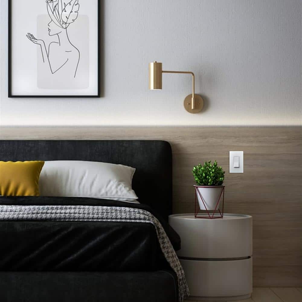 White 1-Gang Screwless Polycarbonate Wall Plate