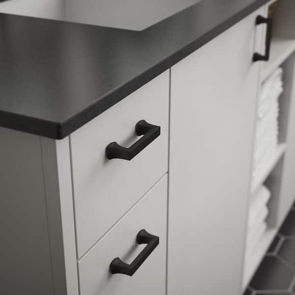 6-Pack Mandara 3 in. (76 mm) Classic Matte Black Drawer Pulls