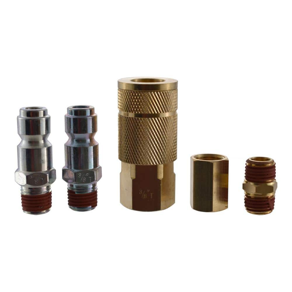 5Pc 3/8” (8mm) Air Hose Coupler Set - L&GTOOLS