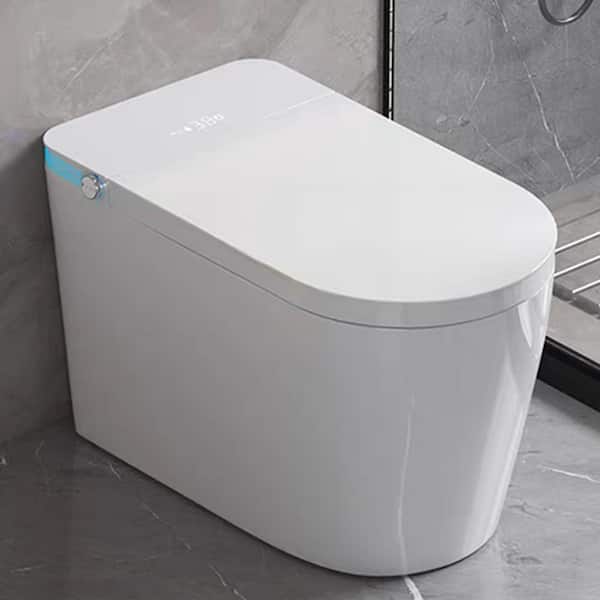 1.2 GPF Elongated Bidet Toilet in White with Auto Open/Close, Heated Seat, Warm Air Drying and Digital Display