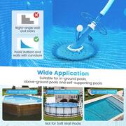 Upgraded Automatic Vacuum Pool Cleaner Swimming Pool Sweeper with10 Extension Hose