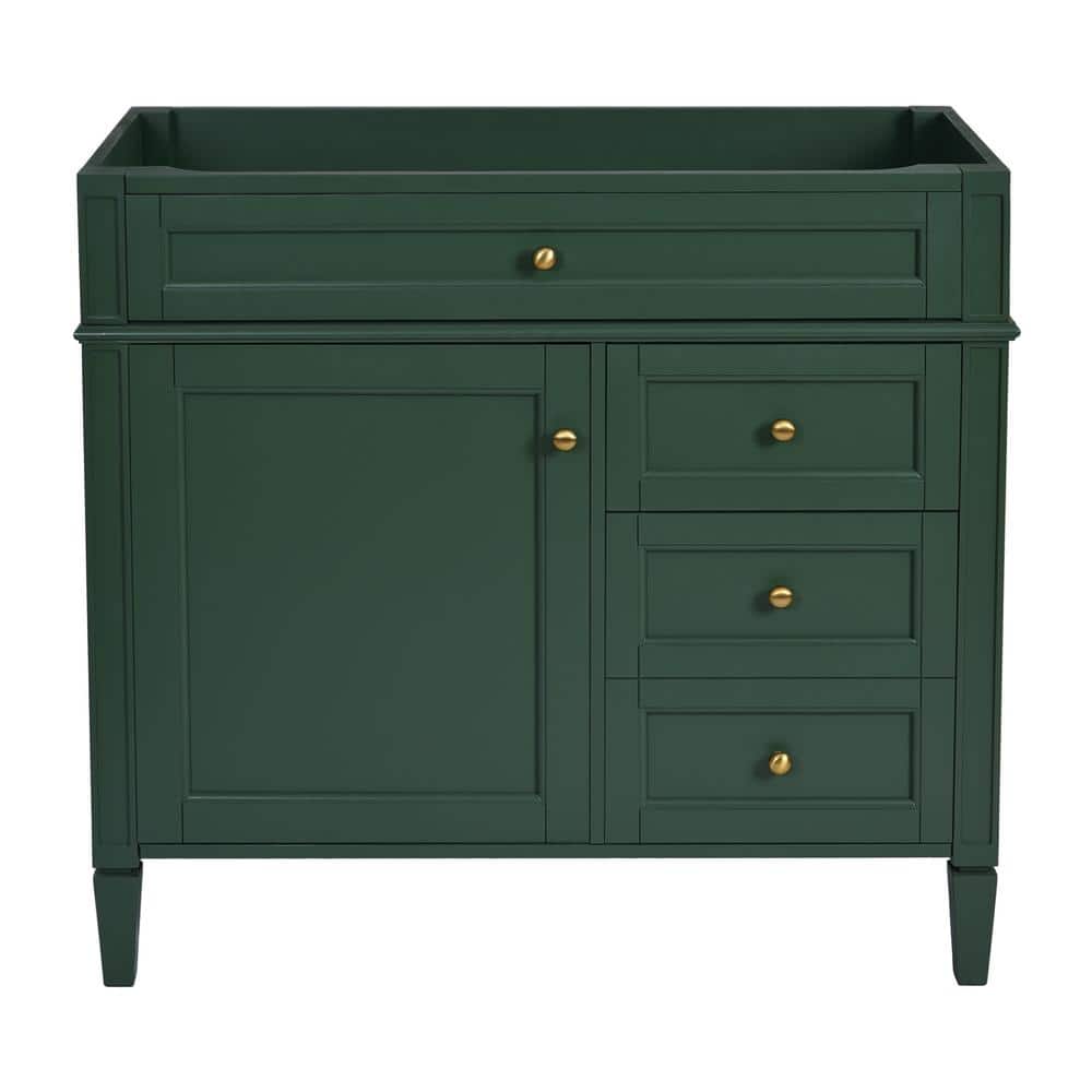 36 in. Bath Vanity Cabinet without Top in Green Unassembled price history on PriceWatchPro
