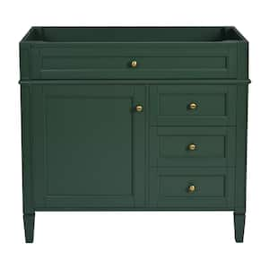 36 in. Bath Vanity Cabinet without Top in Green Unassembled