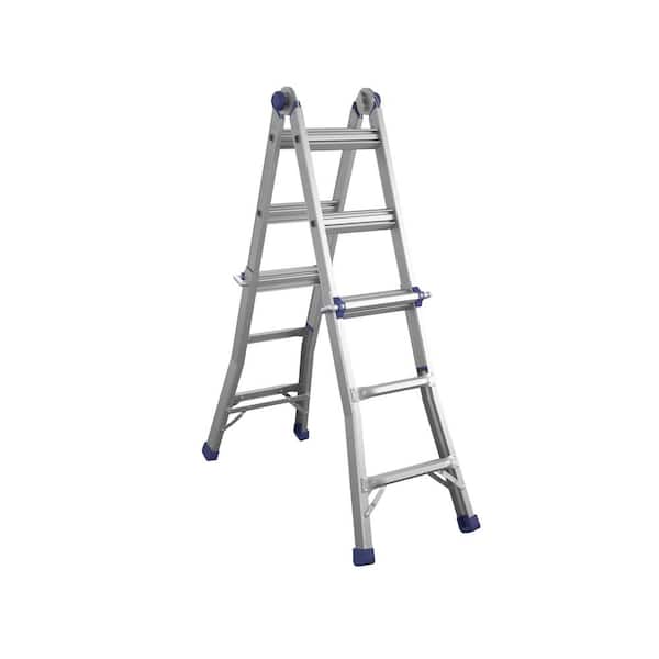 Cosco 14 ft. Reach Height Aluminum Multi-Position Ladder, 300 lbs. Load Capacity Type IA Duty Rating