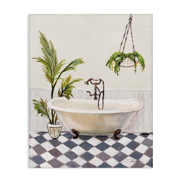 Stupell Industries Crisp Cottage Bathroom by Silvia Vassileva Unframed Nature Graphic Art Print 48 in. x 36 in.
