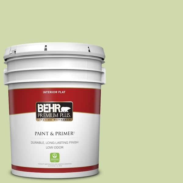 BEHR PREMIUM PLUS 5 gal. #P370-3 Chameleon Skin Flat Low Odor Interior Paint & Primer
