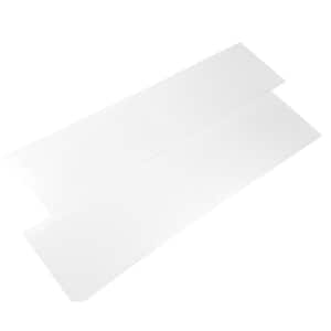 Frosted Elegance Beveled White 8 in. x 16 in. Glass Large Format Subway Wall Tile (16 sq. ft./Case)