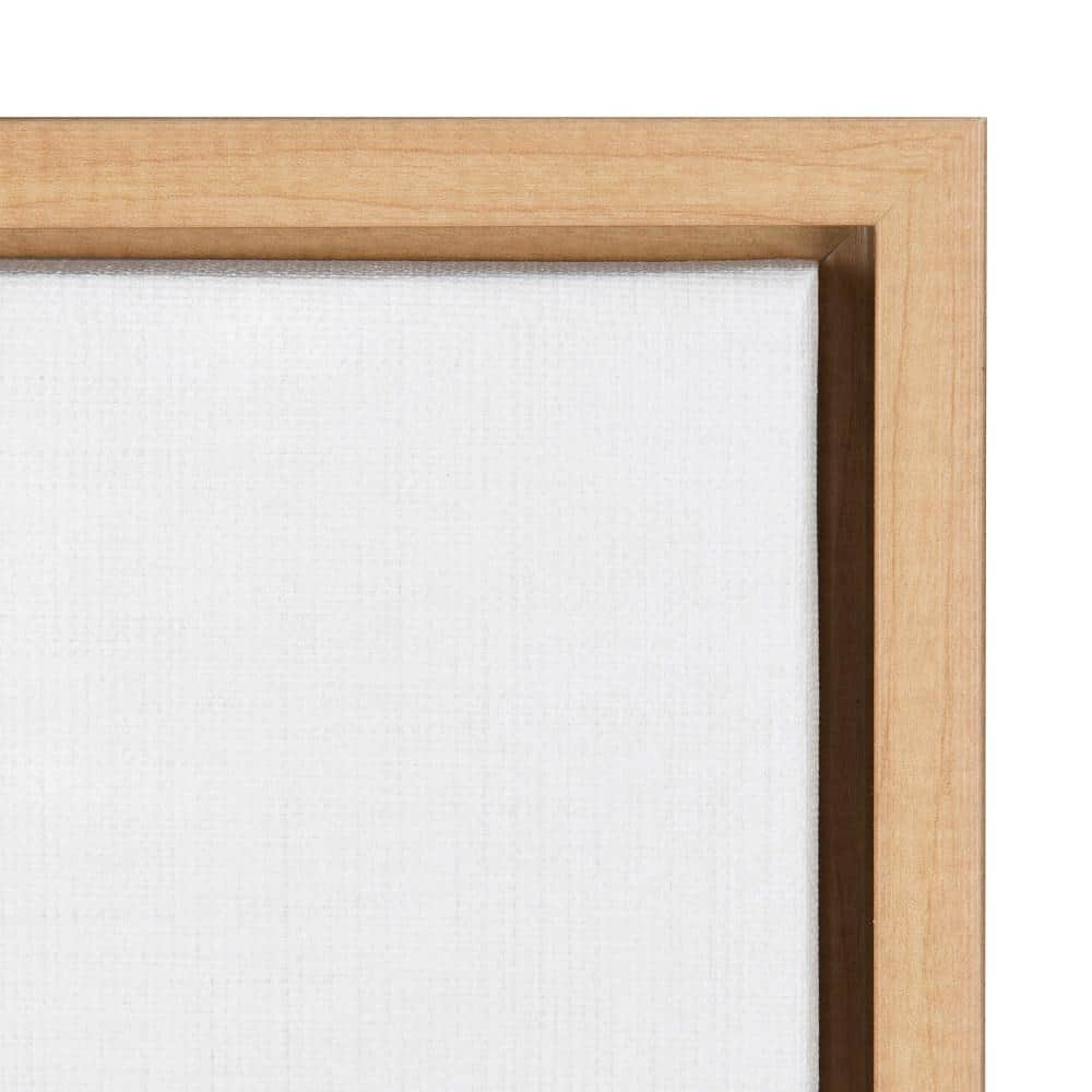 East Beach Coastal Landscape Canvas Art with Natural Frame