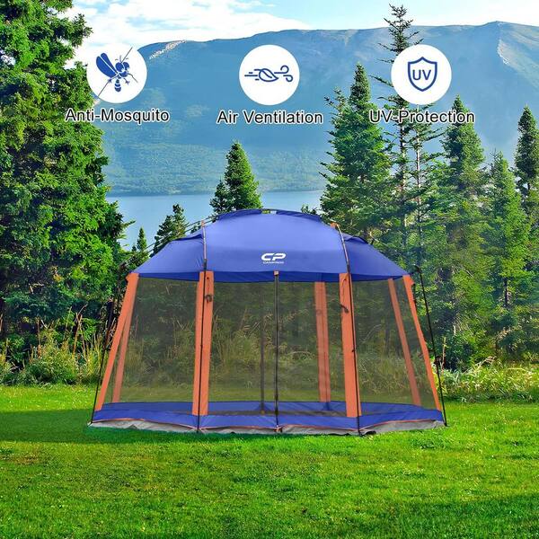 12 ft. x 10 ft. Screened Mesh Net Wall Canopy Tent Camping Tent