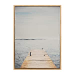 Sylvie "Standing on the Dock" by Laura Evans Framed Canvas Wall Art 23 in. x 33 in.