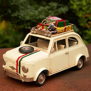 14.17 in. Long Vintage Style Car with Christmas Gifts