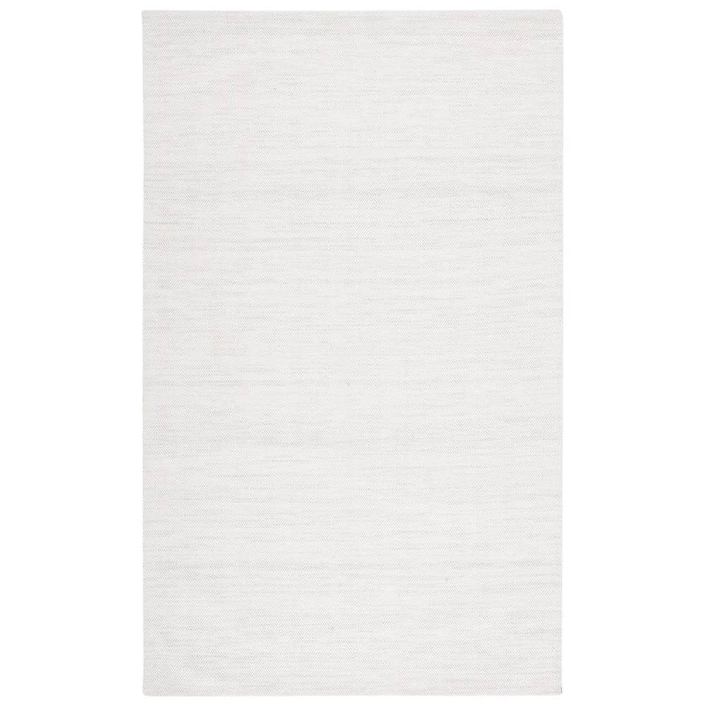 Ivory Geometric Handwoven Wool-Viscose 8' x 10' Area Rug