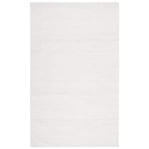 Marbella Silver/Ivory 8 ft. x 10 ft. Striped Chevron Area Rug