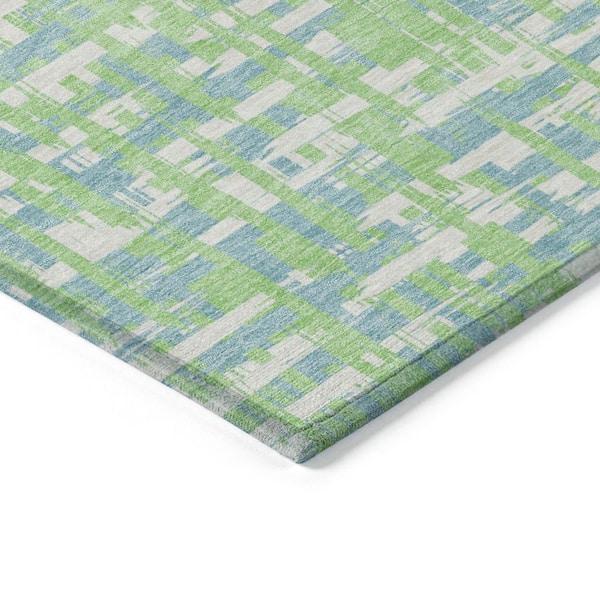 Chantille Machine Washable Indoor/Outdoor Abstract ACN1060 Mint 8 ft. x 10 ft. Area Rug