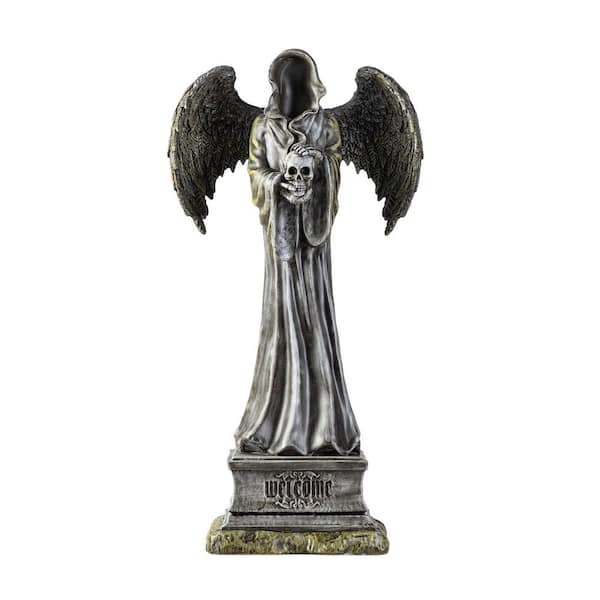 24 in. H Lighted Halloween Grim Reaper Resin Porch Decor with Timer