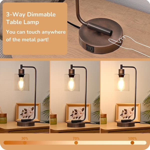 Copper touch table lamp new arrivals