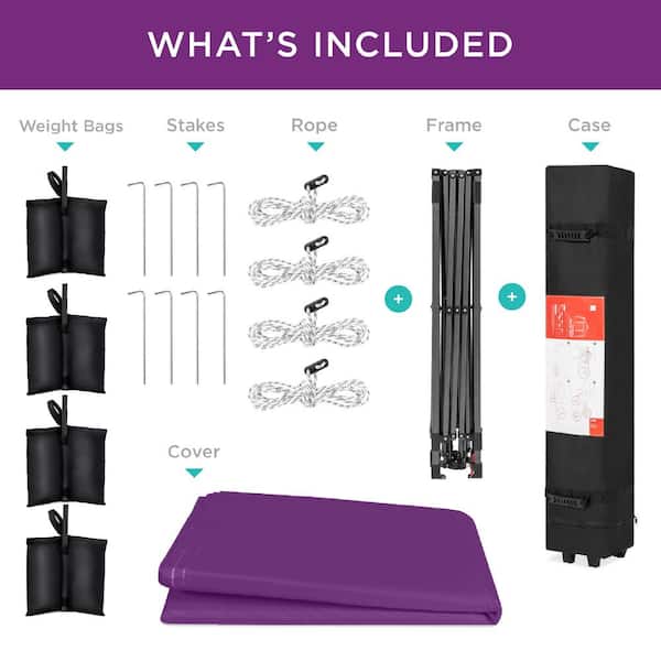 Best Choice Products 10 ft. x 10 ft. Amethyst Purple Easy