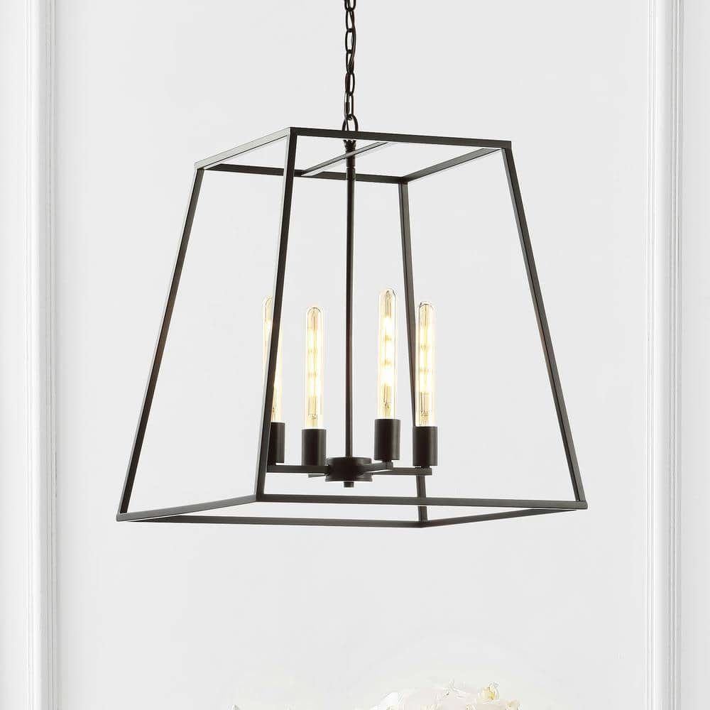 Hutson 21" Rustic French Country Cottage Oil-Rubbed Bronze LED Chandelier