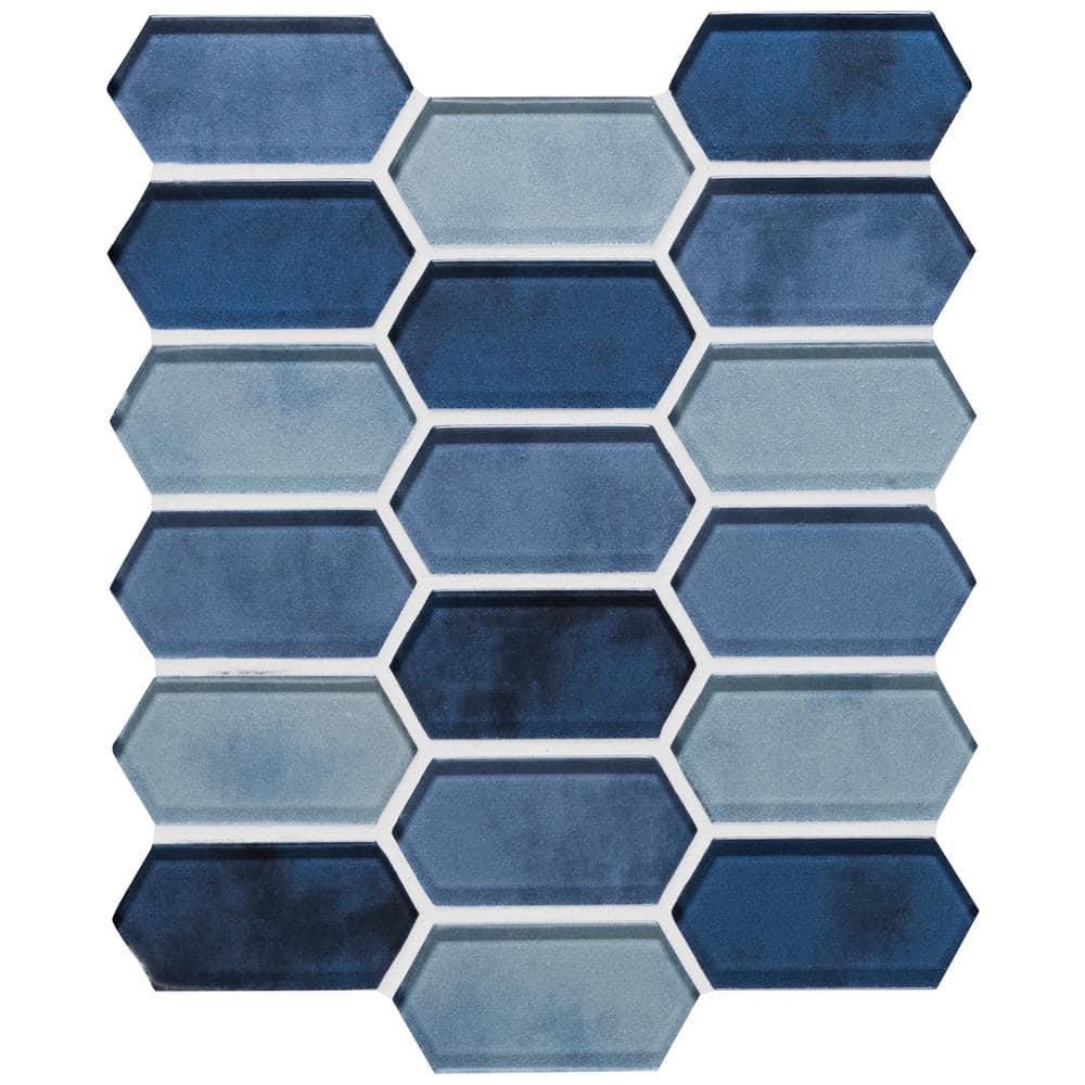 Boathouse Picket 10 in. x 12 in. x 8 mm Glass Mesh-Mounted Mosaic wall Tile ( 8.3 sq. ft./case ) price history on PriceWatchPro