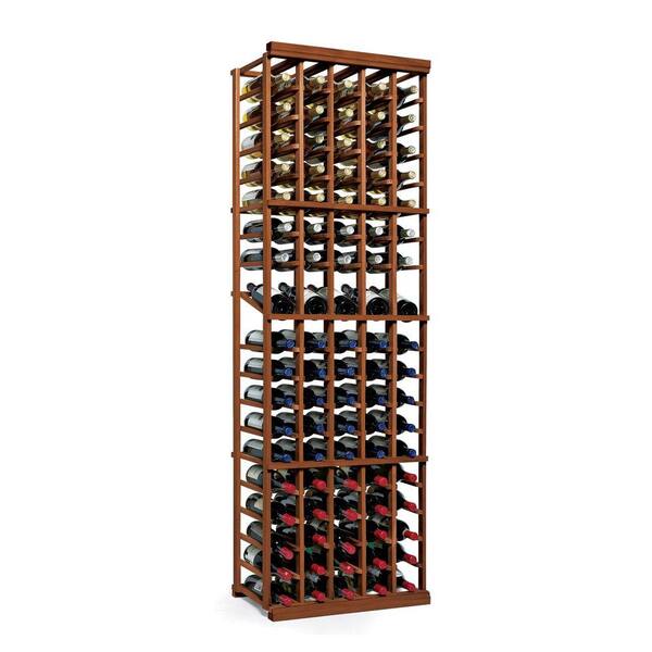 Wine Enthusiast N'Finity 90-Bottle Dark Walnut Floor Wine Rack