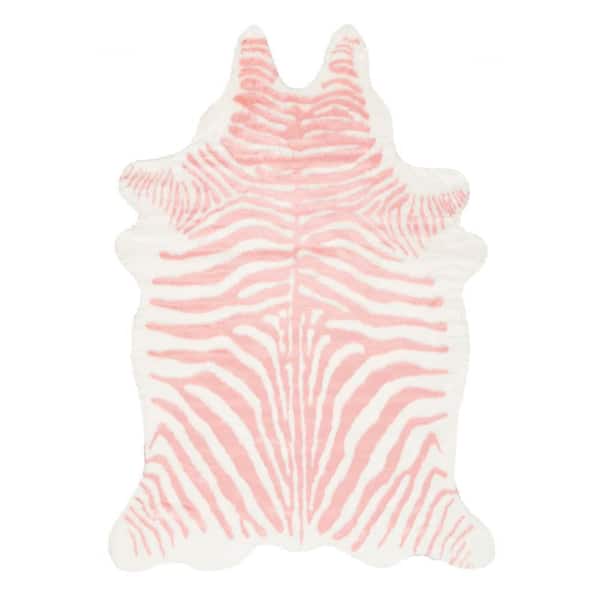 nuLOOM Faux Zebra Hide Pink 5 ft. x 7 ft. Shaped Rug GLCA02B-5067 - The  Home Depot