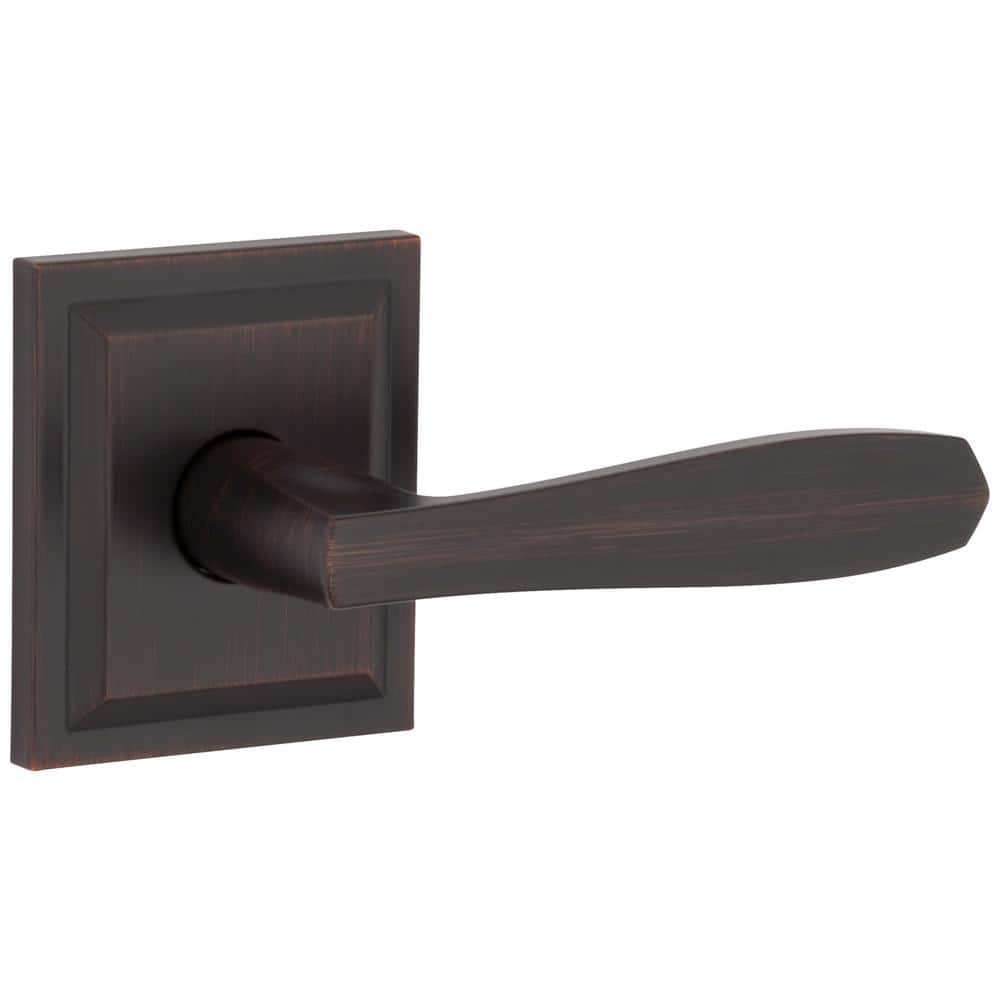 Venetian Bronze Square Backplate Hall/Closet Lever Handle