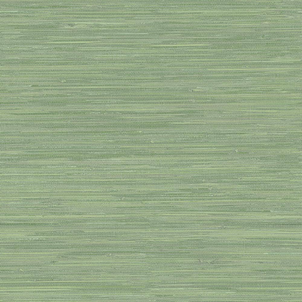 Chesapeake Waverly Green Faux Grasscloth Green Wallpaper Sample 3120