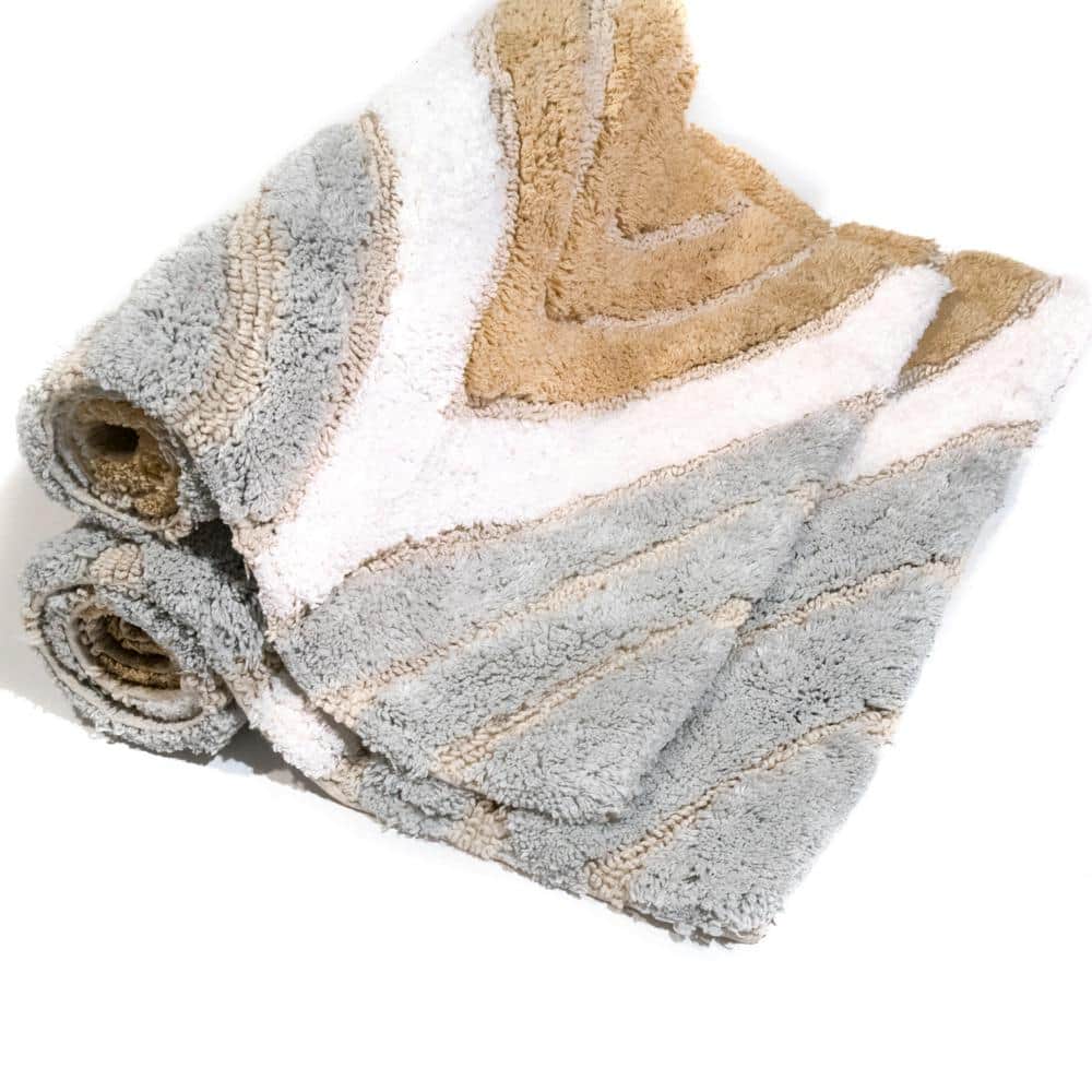 Davenport Spa Geometric Cotton Tufted Bath Rug Set