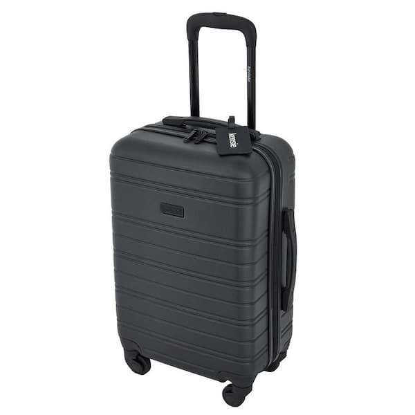 Kensie 20 in. Black Rolling Hard Case Carry-On with Luggage Tag KN
