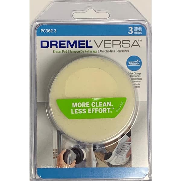 Buy Dremel Versa PC362-3 Eraser Pad, Melamine Foam, White, For: DREMEL  Versa Power Cleaner White (Pack of 2)
