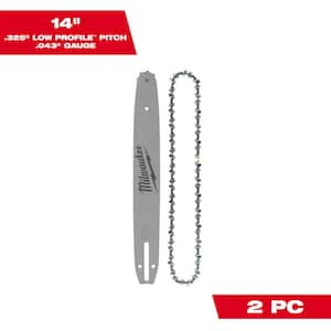 14 in. Chainsaw Bar & Chain Combo with .325 in. Low Profile Pitch and .043 in. Gauge