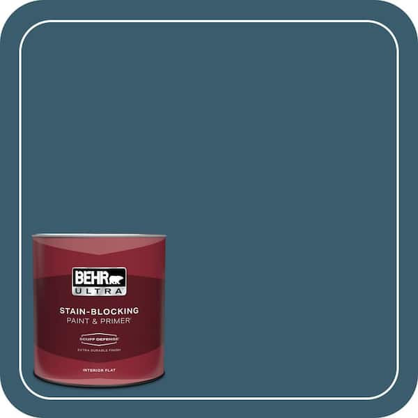 BEHR ULTRA 1 qt. #550F-7 Blue Spell Extra Durable Flat Interior Paint & Primer