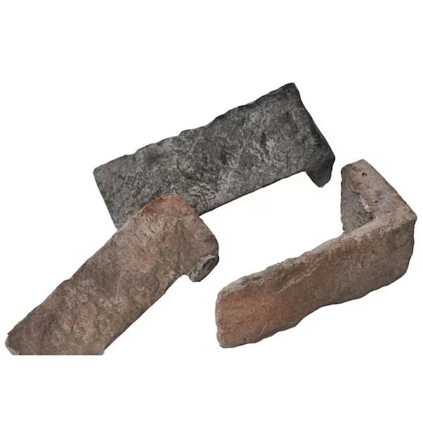 M-Rock Traditional 2.5 to 5 in. x 8 in to 14 in. Glenvar Dry Stack Stone Concrete Stone Veneer Corners (6 lin. ft./bx)