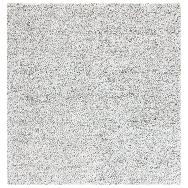 SAFAVIEH Berber 6 ft. x 6 ft. Ivory/Sage Abstract Speckled square Area Rug