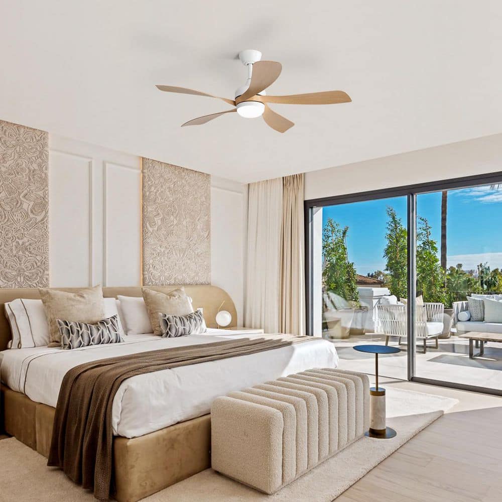 45 in. Matte White Smart Ceiling Fan with Light Dimmable LED, Alexa APP Control, Reversible, Motor Memory Function,Timer price history on PriceWatchPro