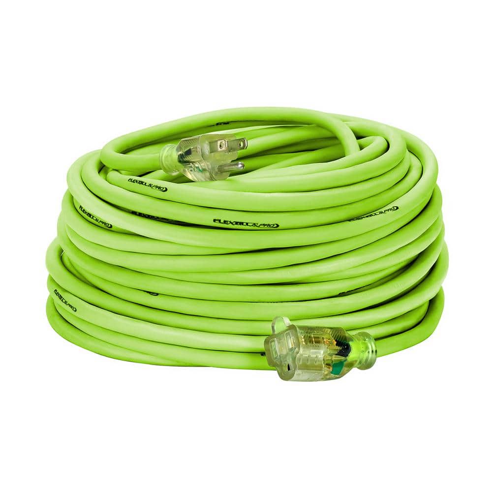 Flexzilla 100 ft. 14-Gauge/3 AWG SJTW Pro Extension Cord with