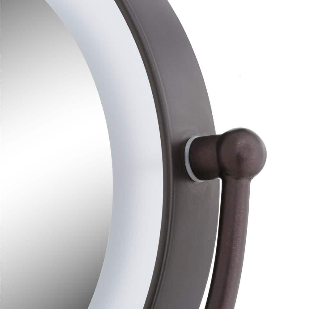 Elegant Oil-Rubbed Bronze LED Wall Mounted Magnifying Mirror