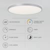 Europa 21 in. 1-Light Modern Silver Integrated LED 3 CCT Flush Mount Ceiling Light Fixture for Kitchen or Bedroom