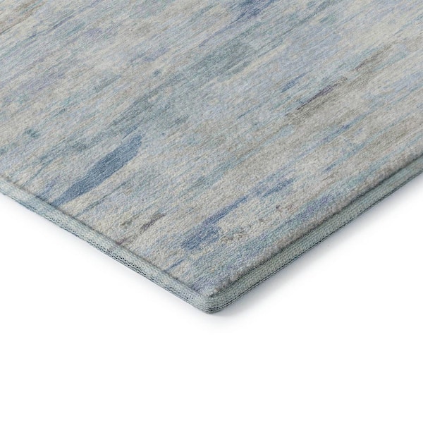 Mayfield Premium Machine Washable Abstract AMF1985 Sky 10 ft. x 14 ft. Area Rug